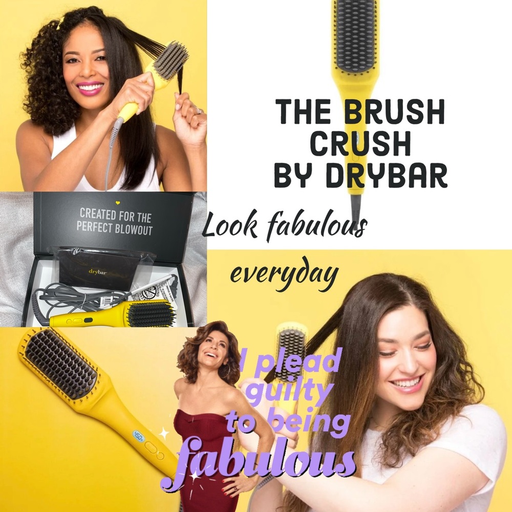 THE BRUSH CRUSH DRYBAR UP TO 450 degrees lightweight auto shut off